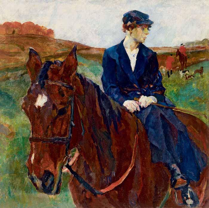 Koller, Rudolf Horsewoman Germany oil painting art